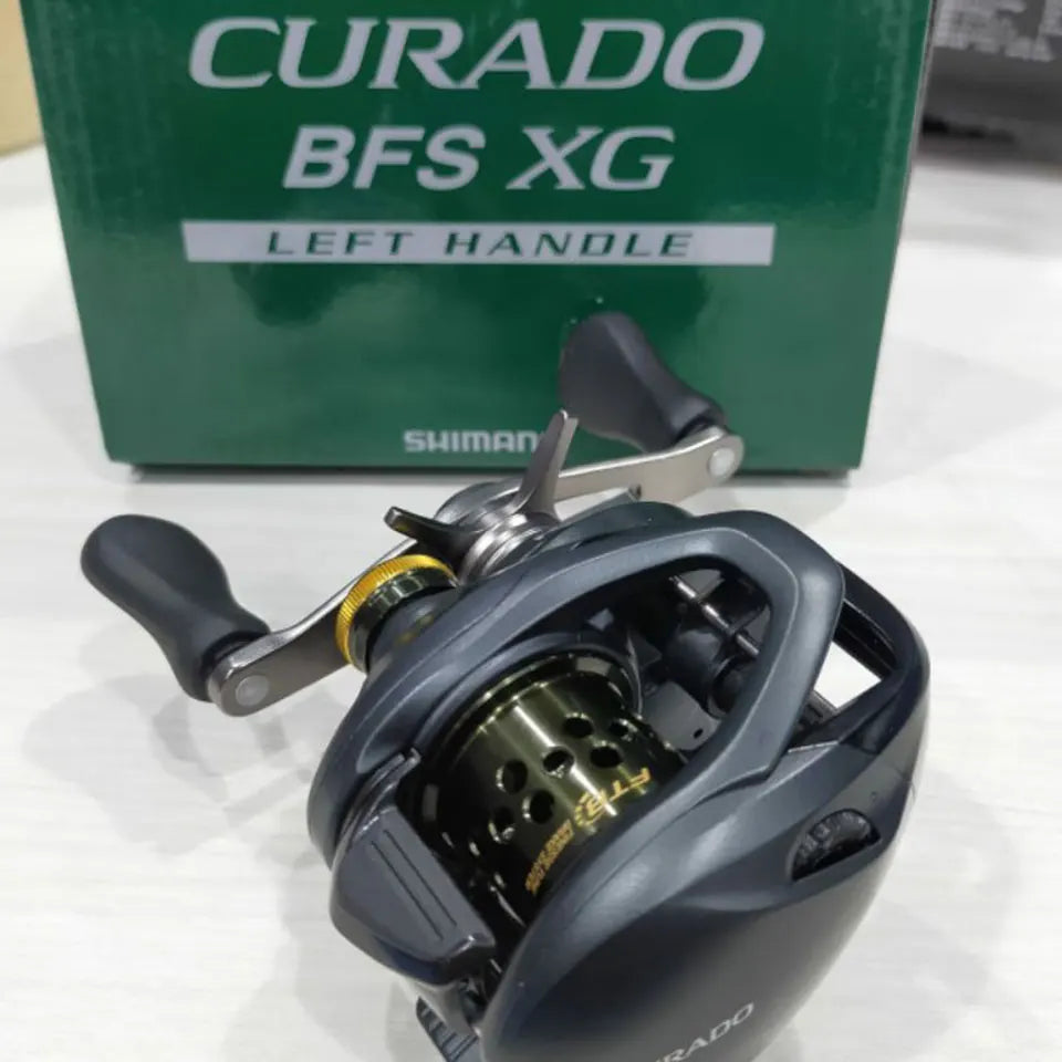 SHIMANO CURADO BFS Shallow Spool Baitcasting Fishing Reels Micro-Water Drip Stream White Strip Wheel Small Bait Reels